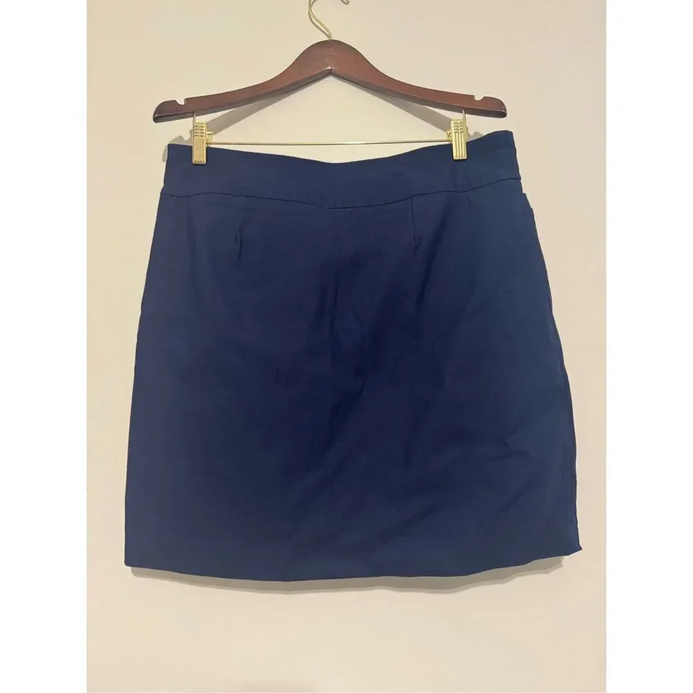 Kim Rogers Women's Skirt With Shorts Skort Size 14 With Tummy Control Navy Blue - Picture 4 of 9
